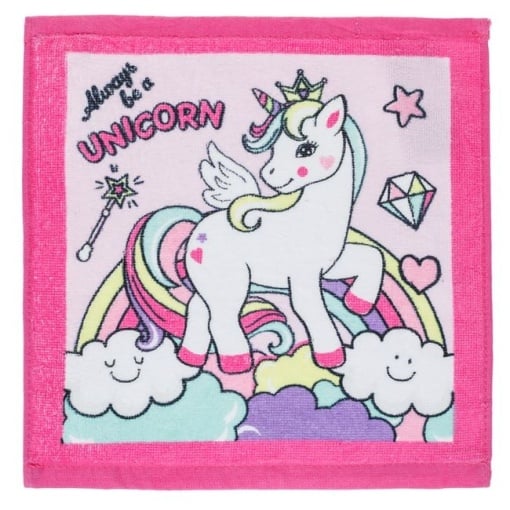 Prosopel pentru copii din bumbac, dimensiune 30 x 30 cm, model Unicorn - Img 1