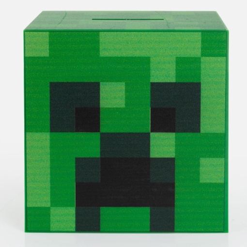 Pusculita din lemn model Minecraft, dimensiune 14x14x14 cm - Img 2