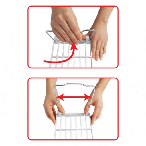 Raft pliabil din plastic cu picioare metalice, dimensiune 37.5x23.5x18 cm - Img 2