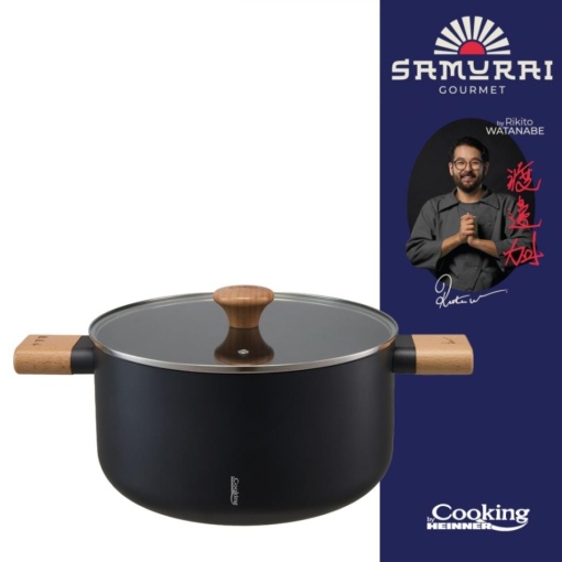 Semioala profesionala cu capac, dimensiune 24x12.5 cm, capacitate 5.3 l, acoperire antiaderenta, by Chef Rikito Watanabe - Img 2