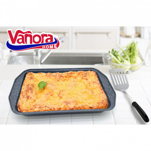 Set 2 tavi cuptor Vanora Home VN-SYN-XR01, acoperire non-stick, 39x26x5.5 cm - Img 5