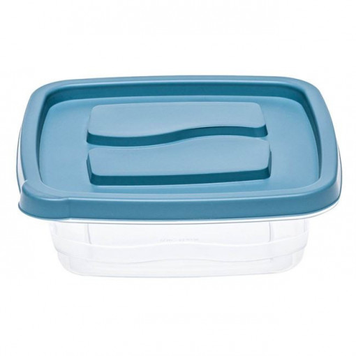 Set 3 caserole din plastic pentru alimente, dimensiune 17x17x5.5 cm, capacitate 900 ml - Img 2