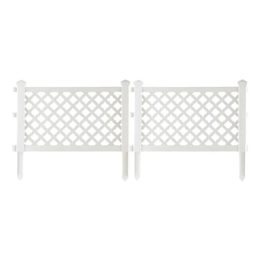 Set 4 buc gardulet decorativ pentru gradina din plastic, dimensiune 60x37x1 cm, Alb