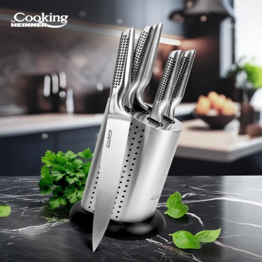 Set 5 cutite din inox cu suport, Heinner Skyline HR-EVI-SK6PSC - Img 4