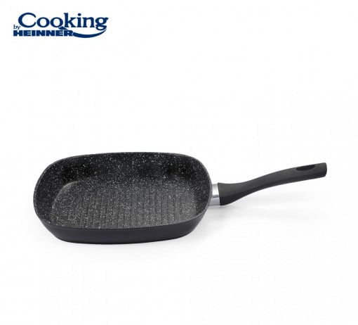 Set gatit cu 2 piese, Aluminiu forjat, interior marmorat non-stick, Top Chef - Img 4