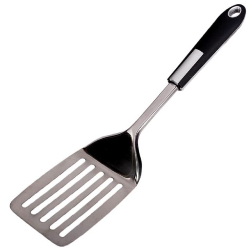 Spatula metalica perforata cu maner din cauciuc, dimensiune 32 cm - Img 1