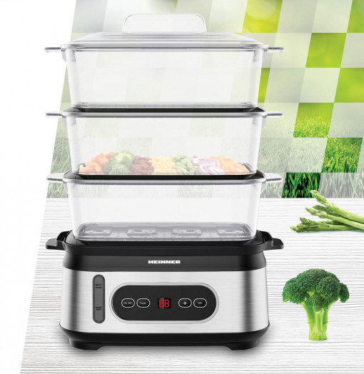 Steamer Heinner OneSteam HSA-D950SS, display LED, 950W, Capacitate gatire 9L - Img 3