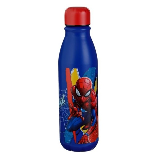 Sticla de apa din aluminiu pentru copii, dimensiune 6.5x23 cm, capacitate 600 ml, Spider-Man