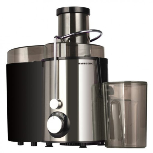 Storcator de fructe si legume Hausberg HB-7645, 600 W, 2 viteze + Turbo, recipient pulpa 1 l, recipient suc 550 ml, accesoriu impingere - Img 1