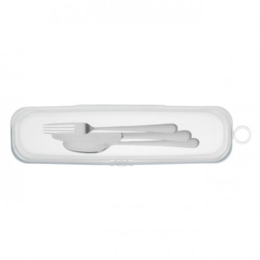 Suport din plastic pentru tacamuri, dimensiune 23.6x7x4.1 cm, transparent - Img 3