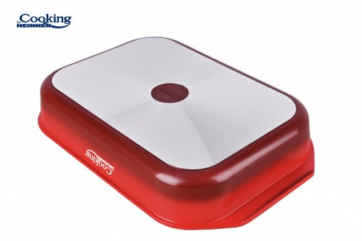 Tava inalta aluminiu cu acoperire ceramica, 39.5x26 cm, Red Line - Img 4