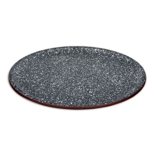 Tava pizza otel carbon, dimensiune 32x1.1 cm, doua straturi, acoperire marmura ceramica, Blaumann BL-3893