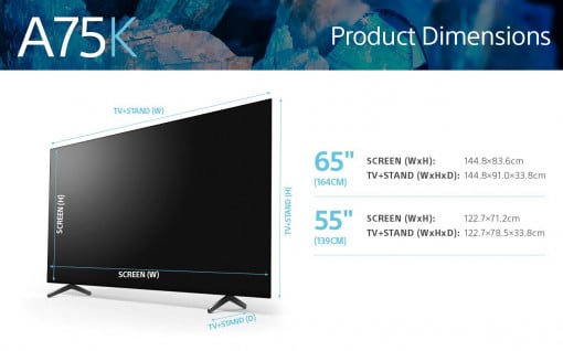 Televizor Sony OLED 55A75K, 139 cm, Smart Google TV, 4K Ultra HD, 100 Hz, Clasa G - Img 3