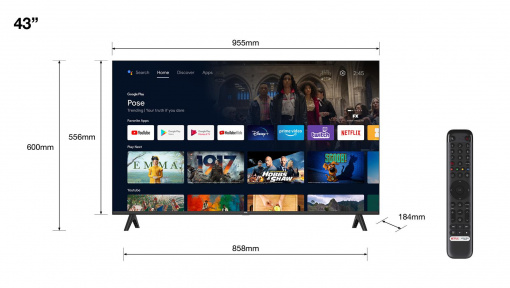 Televizor TCL LED 43S5400A, 108 cm, Smart Android TV, Full HD, Clasa F (Model 2024) - Img 3