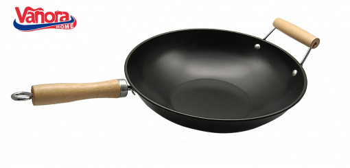 Tigaie wok cu 2 manere din lemn, 32x8 cm, acoperire non-stick, Arizzo - Img 2