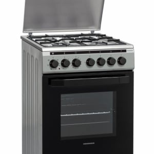 Aragaz mixt Heinner HFSC-V60LITGC-SS, 4 arzatoare gaz, Dispozitiv de siguranta plita, Aprindere electrica, Cuptor electric, Timer, Grill, Clasa A, 50 cm, Inox - Img 5