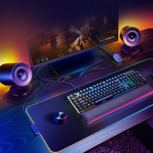 Boxe gaming, Razer Nommo V2 Pro RZ05-04740100-R3G1, Difuzor 2.1, USB, Bluetooth, RGB, Negru - Img 6