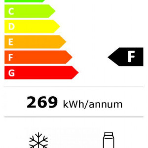 Combina frigorifica Heinner HCNF-HS255F+, 255 l, No Frost, Control electronic, Clasa F, H 180 cm, Alb - Img 4