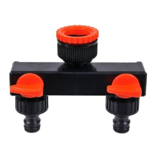 Conector dublu pentru robinet cu intrerupator, lungime 12.5 cm