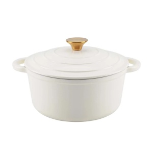 Cratita din fonta emailata cu capac, 20×9 cm, 2 L