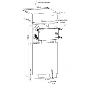 Cuptor cu microunde incorporabil Heinner HMW-23BI-BK, 23 l, 800 W, Digital, Timer, Grill, Sticla neagra - Img 2