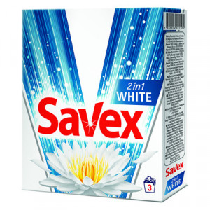 Detergent Automat pentru Tesaturi Albe, 300 g, SAVEX 2in1