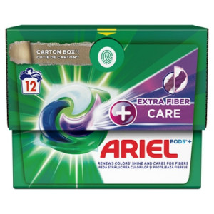 Detergent Capsule Ariel, Extra Fibre Care, 12 capsule