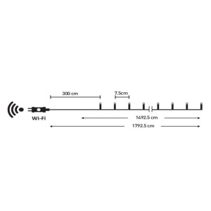 Instalatie de Lumini cu 200 de Becuri LED Color Ritmice & WiFI, lungime 14.925 m, programabila, IP44 - Img 2