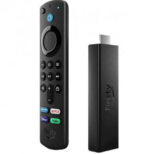Media Player Amazon Fire TV Stick 4K 2021, Quad-Core, Wi-Fi, Bluetooth, Dolby Atmos, Negru