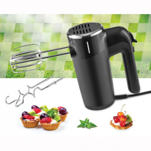 Mixer de mana, Heinner HM-300BK, 300W, 6 viteze+turbo, 2 seturi accesorii inox, Negru - Img 4