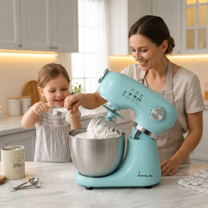 Mixer planetar FRAM FPM-D1010GR, 1000W, bol inox 5L, 12 viteze + Pulse, angrenaj metalic, accesorii pentru mixare si framantare, verde - Img 8