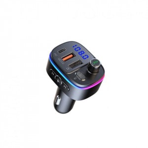 Modulator FM cu Bluetooth si RGB Serioux ABFM65, Type C, USB, Hands Free, Asistent vocal - Img 4