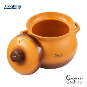 Oala ceramica cu capac, dimensiune 19 x 19.5 cm, capacitate 6 L, Origini Chef Nicolai Tand