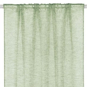 Perdea decorativa cu banda din Tifon, dimensiune 140x260 cm, permite lumina sa treaca, Verde menta - Img 2