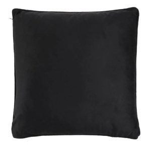 Perna decorativa catifelata, dimensiune 45x45x10 cm, Neagra - Img 4