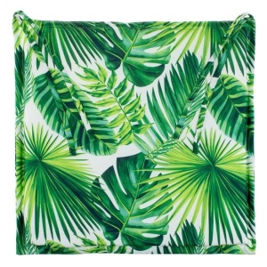 Perna decorativa pentru scaun, doua fete, rezistenta la apa, dimensiune 40x40x4 cm, Frunze - Img 2