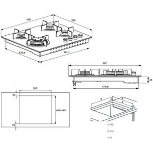 Plita incorporabila Beko HIAW64325SX, Gaz, 4 arzatoare, FlameAdjust™, Arzator wok, Gratare fonta, 60 cm, Inox - Img 4