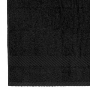 Prosop de baie din bumbac premium, 50x90 cm, Negru - Img 2