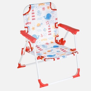 Scaunel pliabil pentru copii, structura metalica, dimensiune 33x34x47 cm, greutate maxima 35 kg, model Balena