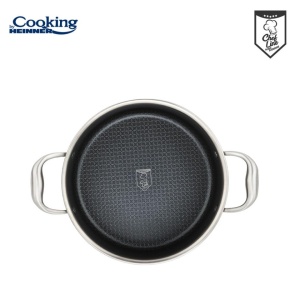 Semioala din inox cu capac, dimensiune 20x10 cm, 2.8l, acoperire ceramica HONEYCOMB, Heinner Titanium MRK-20 - Img 7