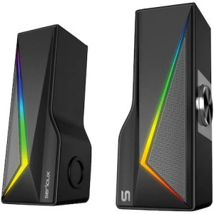 Sistem audio 2.0 pentru gaming cu bluetooth, iluminat RGB, Serioux SRXS-X167