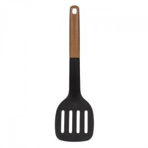 Spatula perforata din plastic cu maner imitatie lemn, lungime 32 cm - Img 2