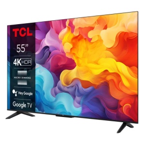 Televizor LED Smart TCL 55V6B (Gama 2024), 4K Ultra HD, 139 cm, Negru/Gri - Img 3