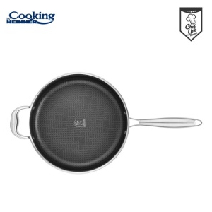Tigaie adanca cu capac din inox, acoperira ceramica Honeycomb, dimensiune 24x6.5 cm, Heinner Titanium MRK-26C - Img 7