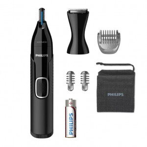 Trimmer pentru nas/urechi Philips NT5650/16, baterie, lavabil, utilizare umed si uscat