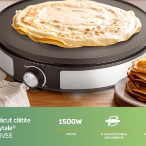 Aparat de fact clatite 2 in 1, HEINNER HCPM-F15RVSS, 1500W, placa reversibila 33 cm - Img 8