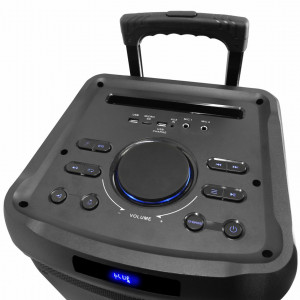 Boxa portabila activa Akai Party Speaker 1010, 100 W, Bluetooth, USB, microfon, telecomanda, Negru - Img 2