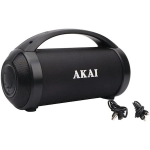 Boxa portabila Akai ABTS-21H, cu bluetooth 5.0, putere 6.5W, frecventa 120 Hz - 15KHz, baterie Li-ion 1500 mAh, cu luminite, negru