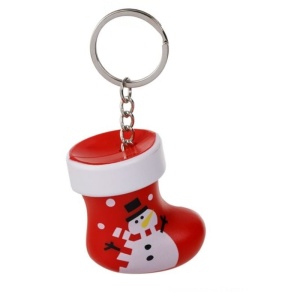 Breloc cu sunet si lumina, dimensiune 5 cm, Cizmulita de Craciun