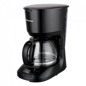 Cafetiera digitala Heinner Black Chatt HCM-D750GCBK, LCD, 1.25L, filtru si portfiltru detasabil, filtru din nailon, functie anti-scurgere, oprire automata, functie de mentinere la cald, 750W, negru